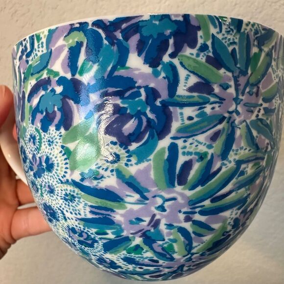 Lily Pulitzer Lion Around Blue Abstract Floral 12 oz Ceramic Coffee - EUC - Picture 2 of 5